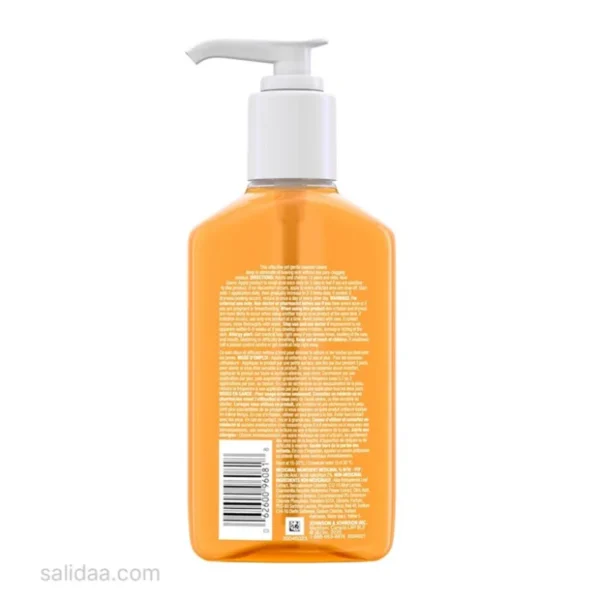 پشت محصول ژل شستشوی ضد جوش حاوی سالیسیلیک اسید نوتروژینا Neutrogena