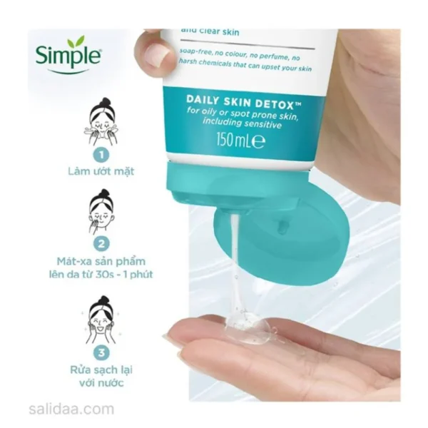 نحوه استفاده ژل شستشو پوست چرب سیمپل (Purifying)