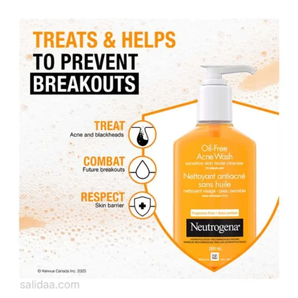 ویژگی های پشت محصول ژل شستشوی ضد جوش حاوی سالیسیلیک اسید نوتروژینا Neutrogena