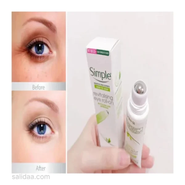 تاثیر استفاده از کرم دور چشم رولی سیمپل simple مدل احیا کننده Revitalising