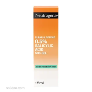 عکس جعبه محصول ژل ضد جوش و لک فوری نوتروژینا Neutrogena مدل Clear & Defend