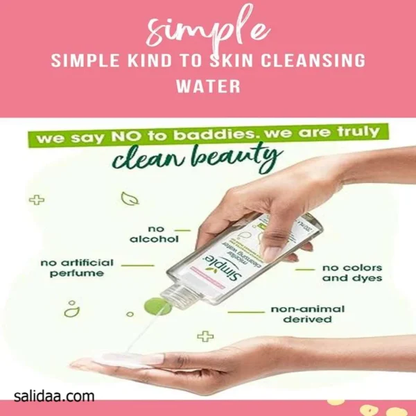 خاصیت و بافت میسلار واتر kind to skin سیمپل