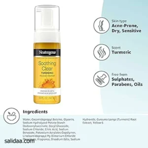 ویژگی های فوم شستشو زردچوبه نوتروژینا Neutrogena