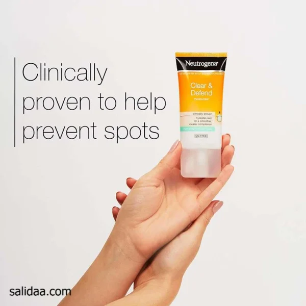 ویژگی های کرم مرطوب کننده ضد جوش نوتروژینا Neutrogena مدل Clear & Defend